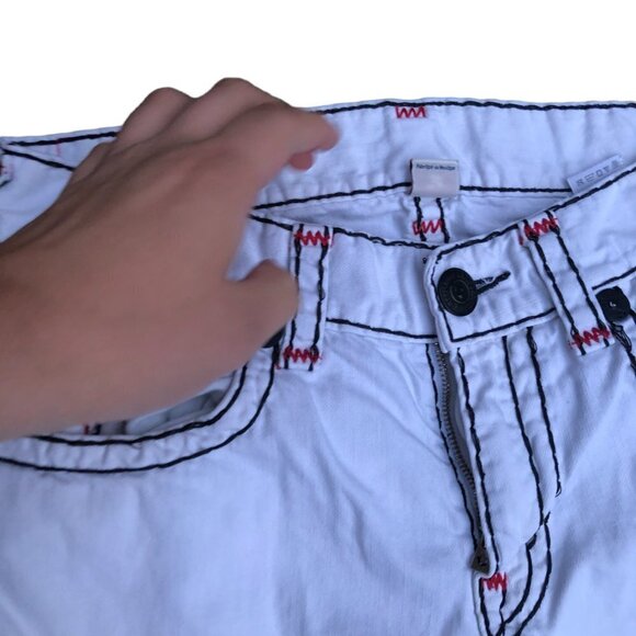 Vintage True Religion Jeans Size 33 White Super T - Picture 11 of 12